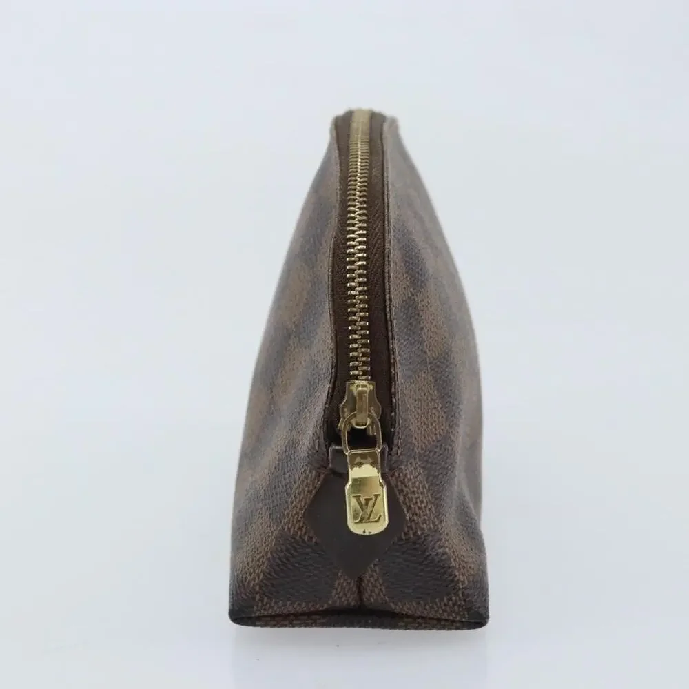 Louis Vuitton Damier Ebene Pochette Cosmetic PM Pouch Brown